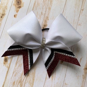 Maroon and Black Cheer bow