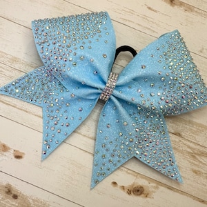 Light Blue Glitter With AB Rhinestones