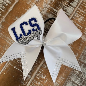 Satin Rhinestone Cheer Bow