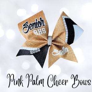 Senior Glitter Cheer Bow