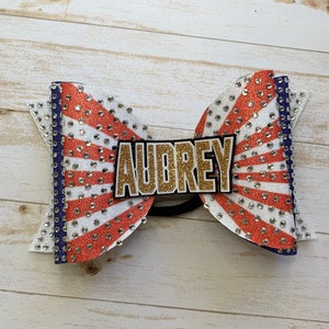 Tailless Circus Theme Cheer Bow
