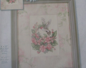 Counted Cross Stitch Kitten and Butterfly KIT #6957 Dimensions Matted Accents