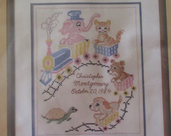 Happy Words Crewel Stitchery Kit 1979 McNeill Makes a Pillow or Wall Hanging Vintage