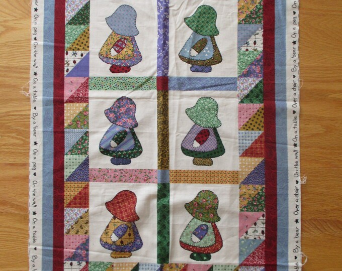 Sue Quilt Panel, Sue Pillow Panel,vintage