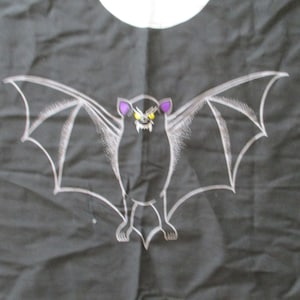 Halloween Cape Panel, Witch Cape Fabric Panel, Vampire Cape Fabric Panel, Vintage Cape Fabric Panel, Halloween Vintage Bat Cape Panel, Bats