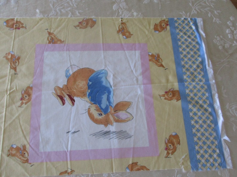 Peter Rabbit And Benjamin Bunny Fabric Cushion Quilting Panel Craft