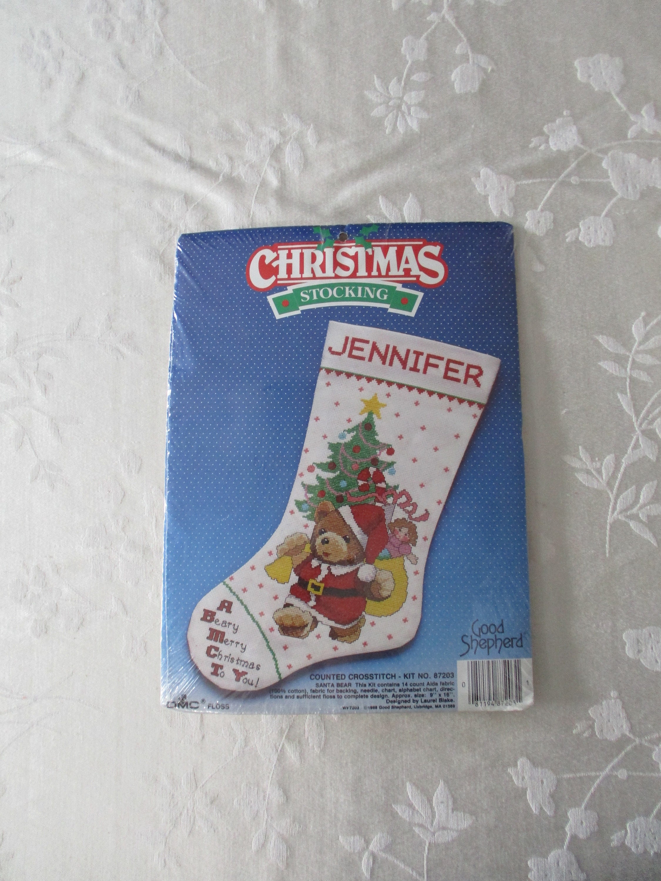 DIY Dimensions Woodland Stack Christmas Counted Cross Stitch Stocking Kit  09601