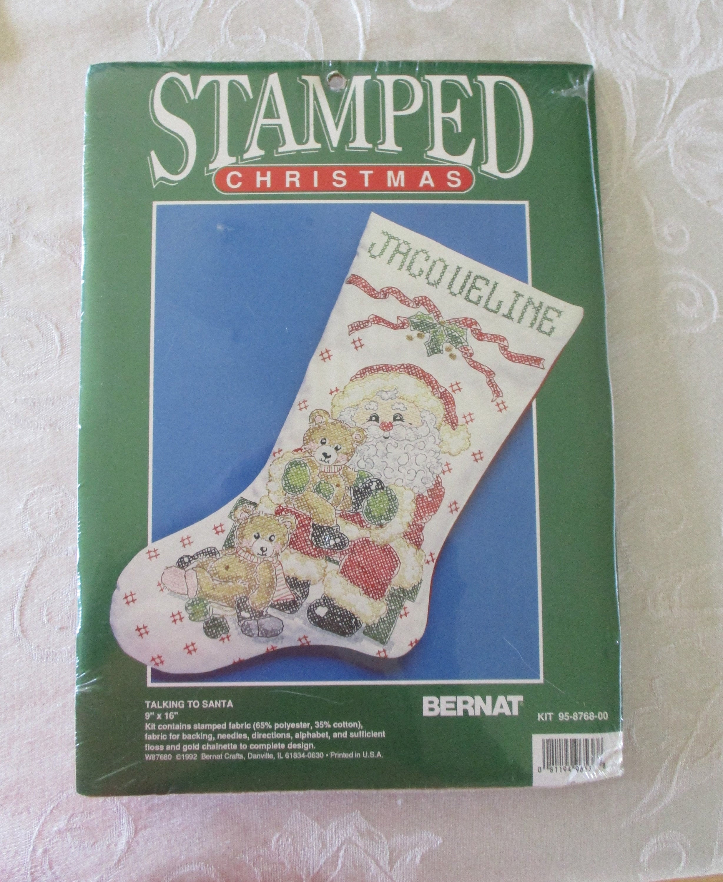 Christmas Stocking KIT Cross Stitch Santa and Snowman Letistitch 921 -   Denmark