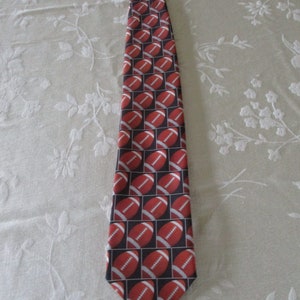 Vintage Football Tie, Just Balls Footballs, Sports Ralph Martin Men's Necktie, NFL Tie, Football Tie, Super Bowl, Kitsch, Novelty Tie, Balls image 6