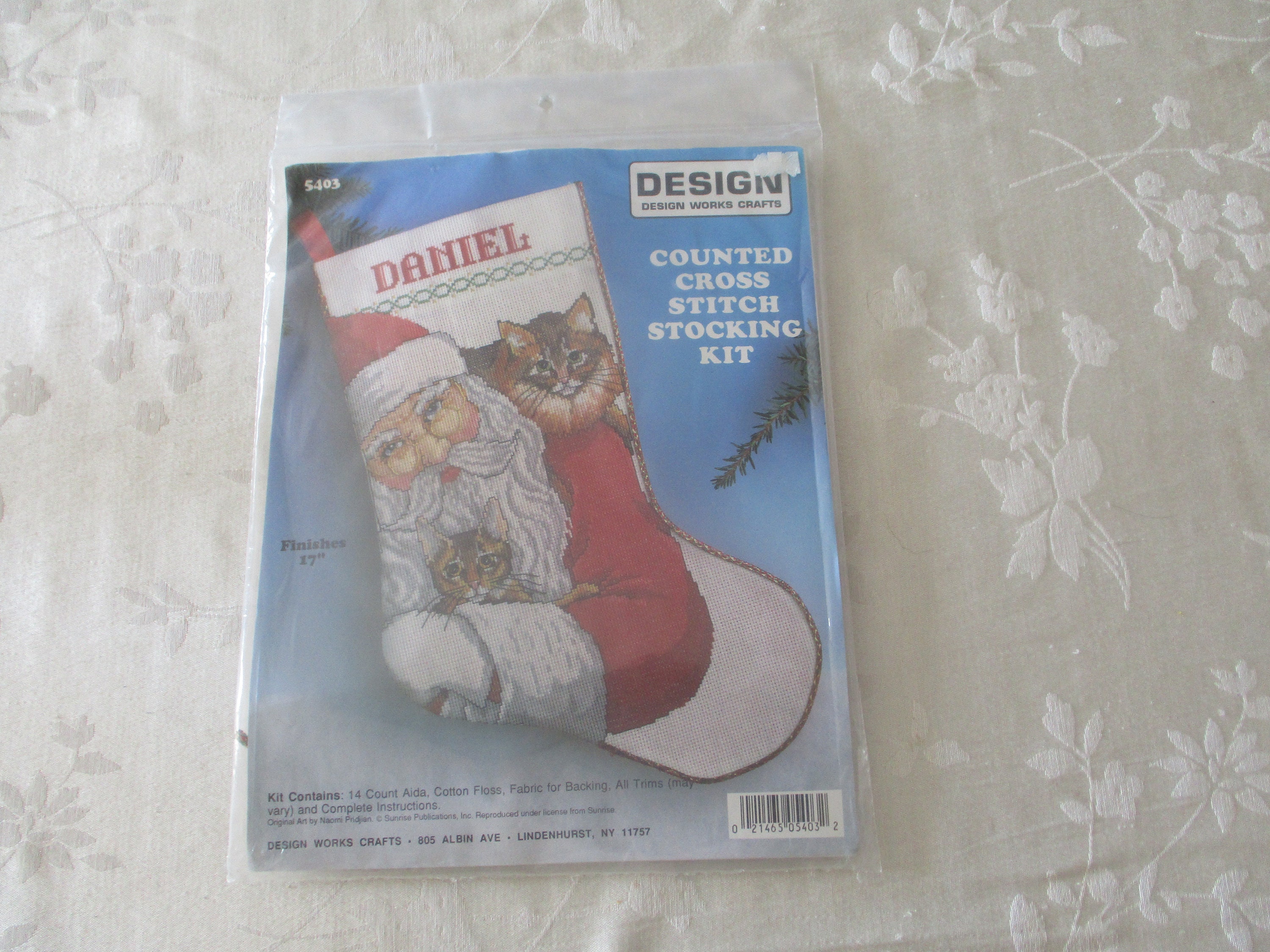 Design Works Santa Stocking Counted Cross Stitch Kit 17 Long 14 Count
