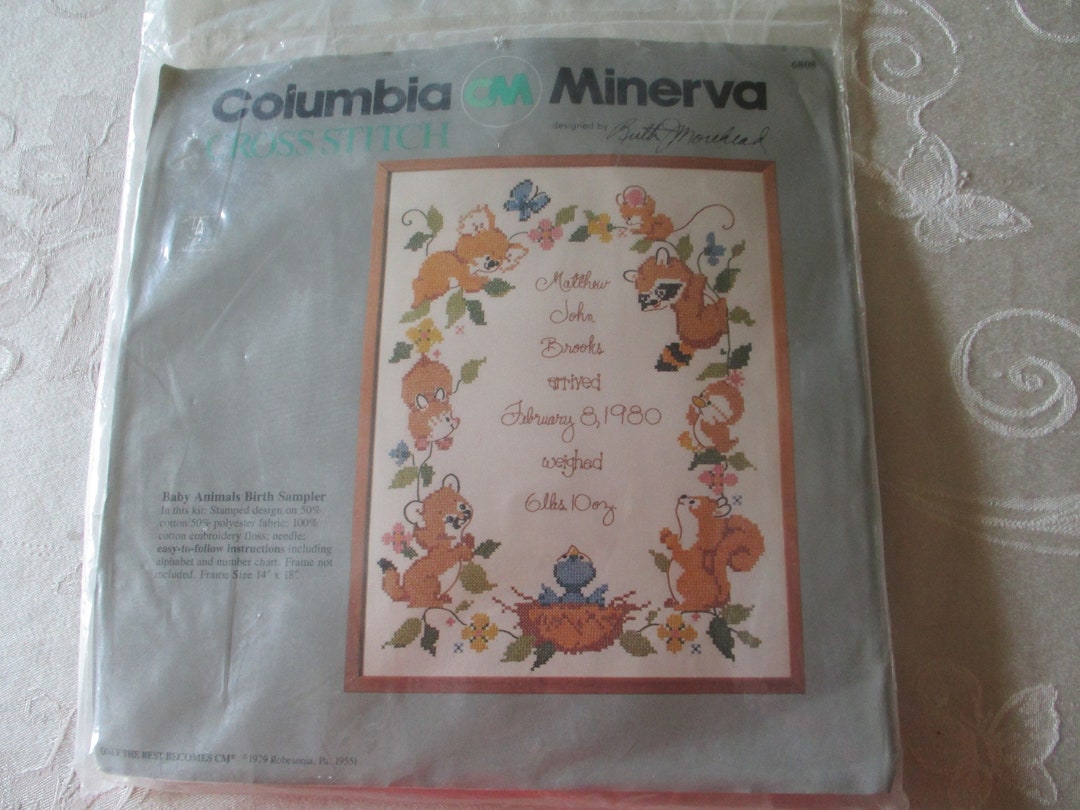 Stamped Baby Announcement Kit, Vintage Hard to Find Stamped Baby