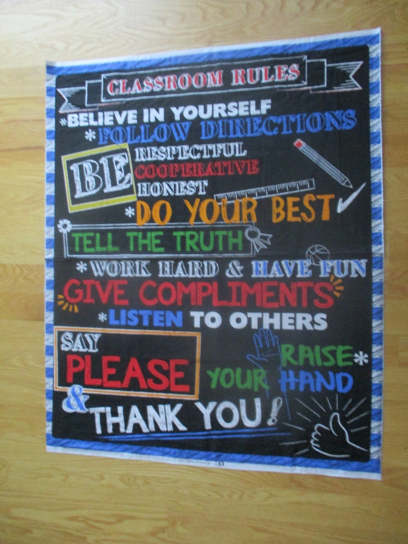 Classroom Rules Fabric Panel, Teacher Rules Panel, Classroom, Rules
