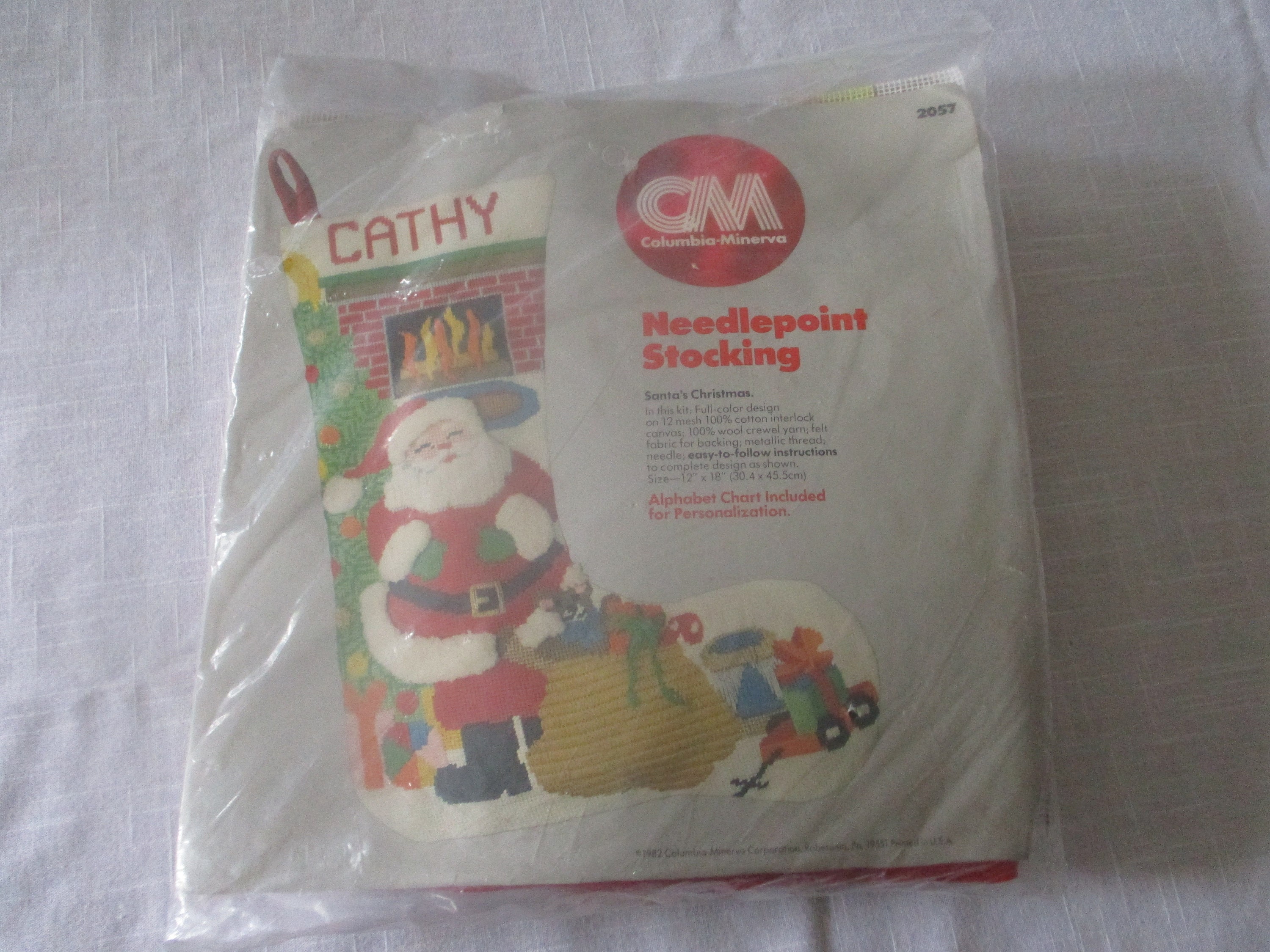 Father Christmas Needlepoint Stocking Kit by Liz Santa Chimney Contemporary  Stitchery Crafts