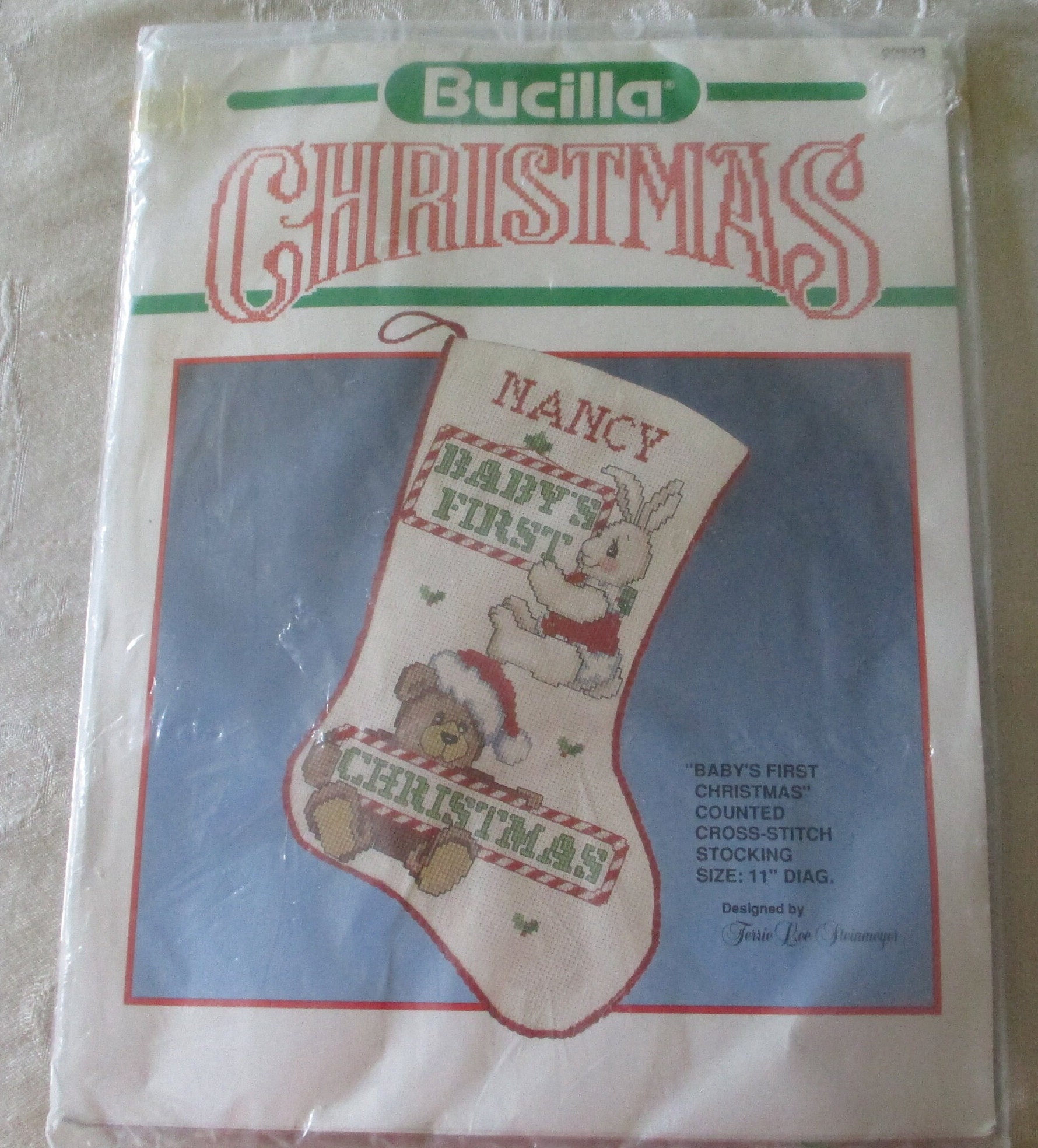 Bucilla Stocking, Baby First Christmas, Personalized Stocking
