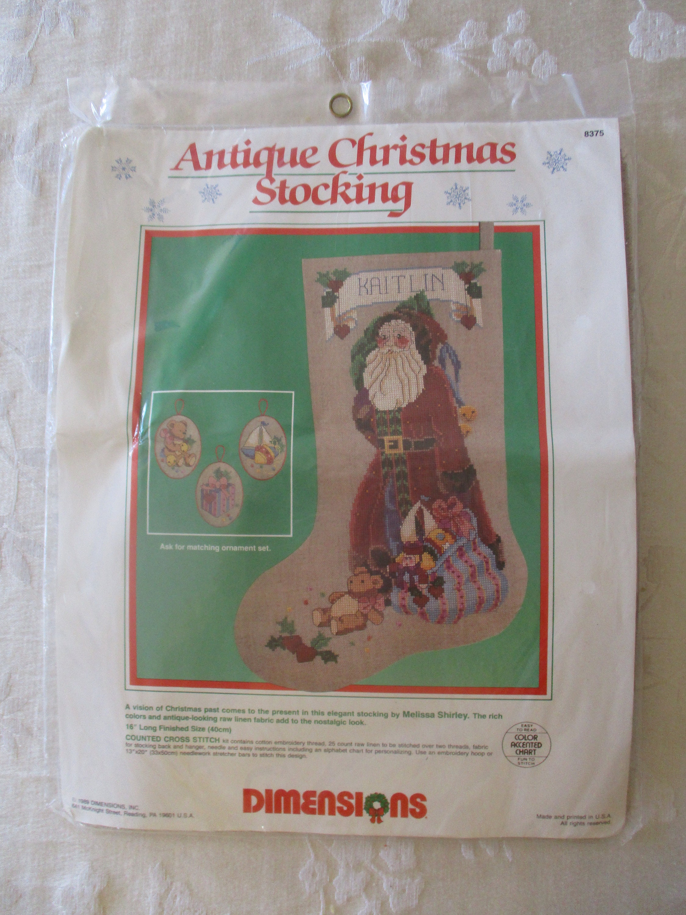 Cross Stitch Christmas Stocking Kit, Cross Stitchantique Christmas