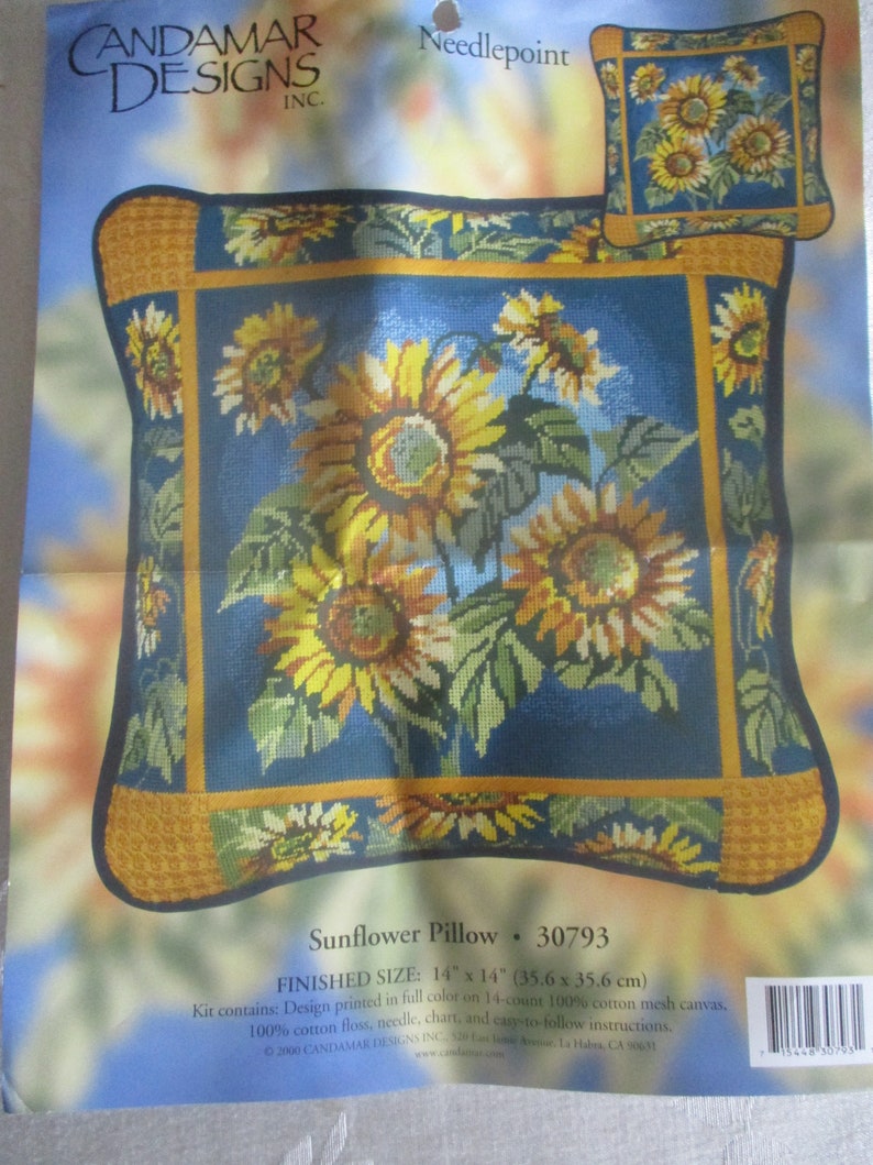 Sunflowers Needlepoint Pillow Kit Needlepoint Pillow Kit Candamar Designs Needlepoint Ki Sunflower Pillow Kit Needlepoint Pillow,Flowers