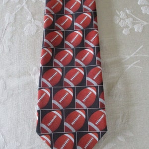 Vintage Football Tie, Just Balls Footballs, Sports Ralph Martin Men's Necktie, NFL Tie, Football Tie, Super Bowl, Kitsch, Novelty Tie, Balls image 5