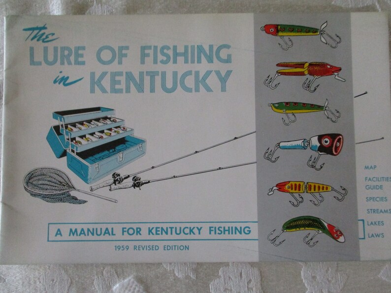 Vintage Fishing Manual The Lure of Fishing In Kentucky Travel Guide Vintage A Manual For Kentucky Fishing 1959 Fishing In Kentucky Manual