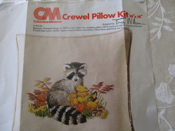 Crewel Embroidery Pillow Kit Erica Wilson Crewel Embroidery Etsy