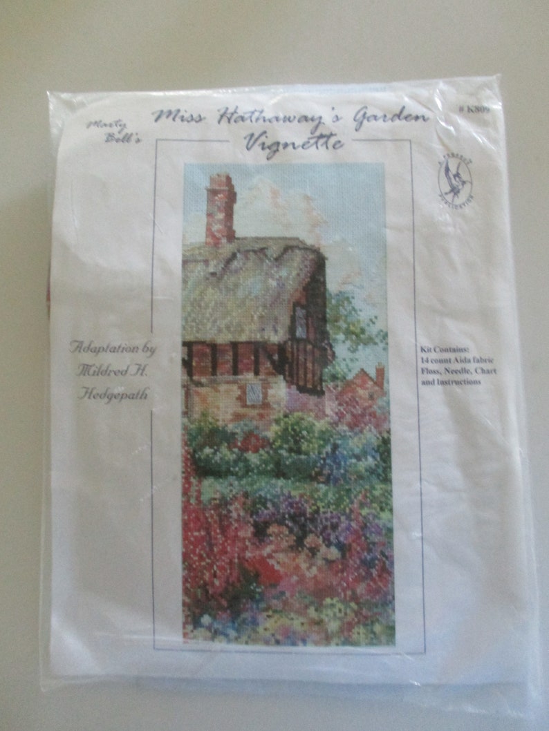 Counted Cross Stitch Kit Miss Hathaway's Garden Vignette - Etsy