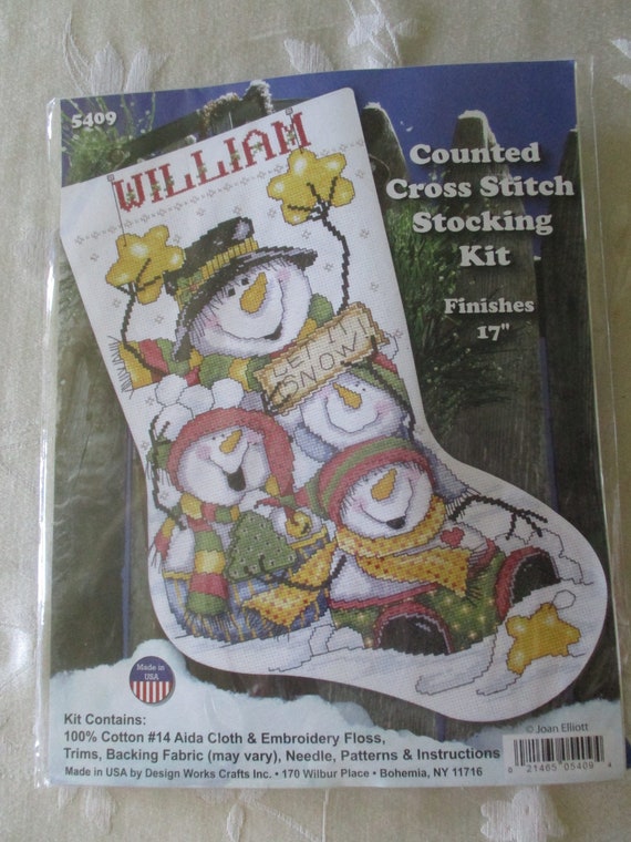 4/" Design Works Crafts Welcome Winter Cross Stitch Ornament Kit