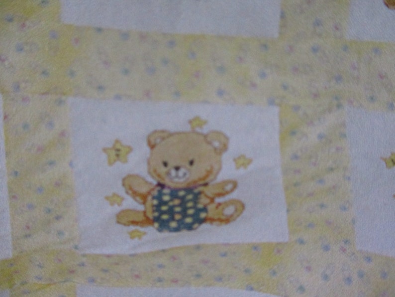 Stamped Quilt Blocks Stamped Baby Quilt Blocksstamped Etsy