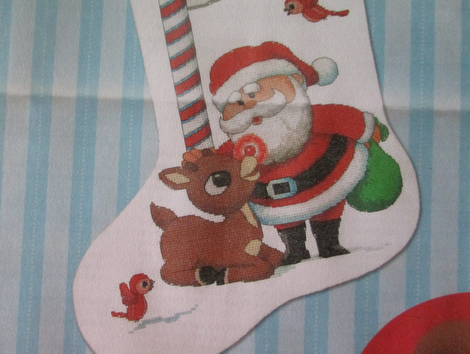 Rudolph The Red Nosed Reindeer Counted Cross Stitch Chart Etsy