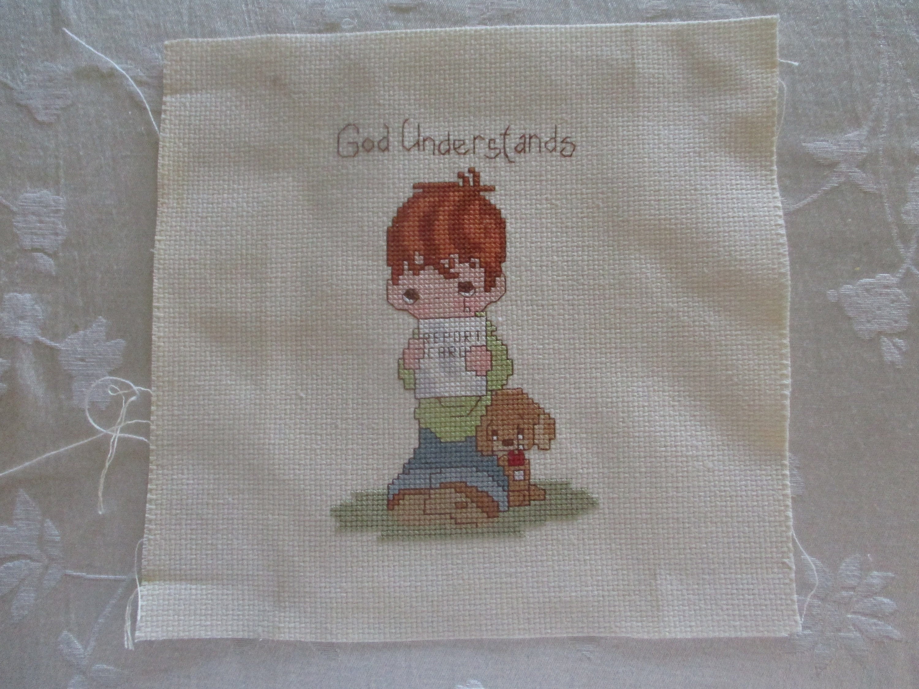 Counted Cross Stitch Pattern Peanuts Lucy the Psychiatrist Free US Shipping