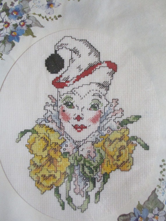 Counted Cross Stitch Kit Mime Counted Cross Stitch Kit Clown Etsy