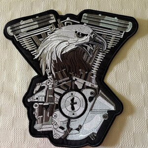 Chopper, Eagle, Hawk, Harley Davidson, Big Bike, Racing, Rider,Large Patch, Large Emblem,Clothing Patch, Jacket Emblem, Motorcycle,Road Bike