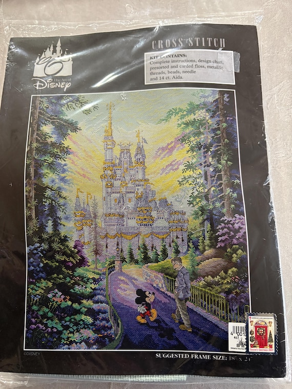 Rare, Counted Cross Stitch Kit,the Art of Disney Kit,past, Present