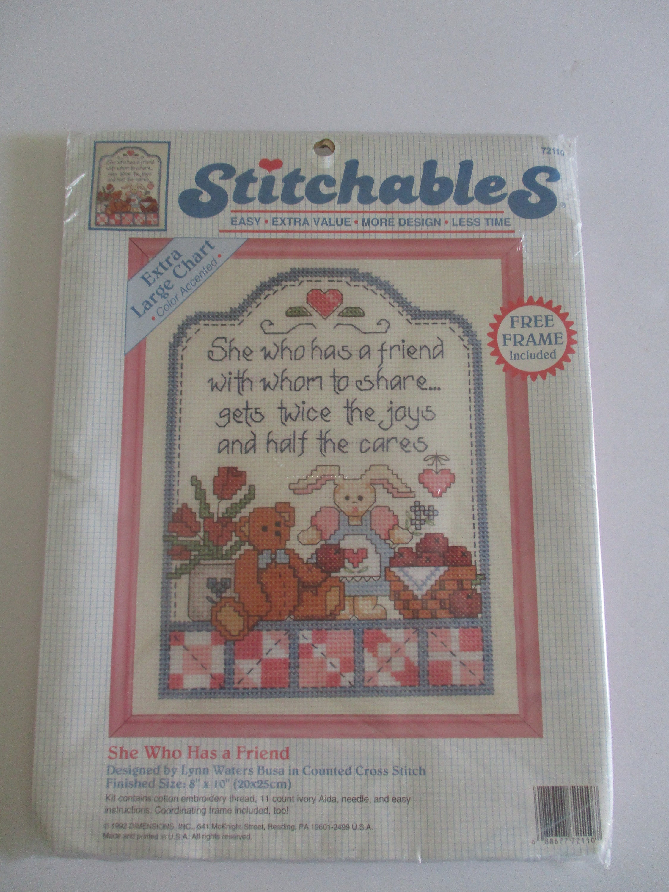 Friend Counted Cross Stitch Kitshe Who Has A Friend Cross - Etsy