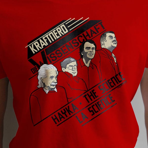 Kraftnerd - Nerdy Science Shirt Die Wissenschaft ft. Einstein, Stephen Hawking, Carl Sagan and Neil deGrasse Tyson