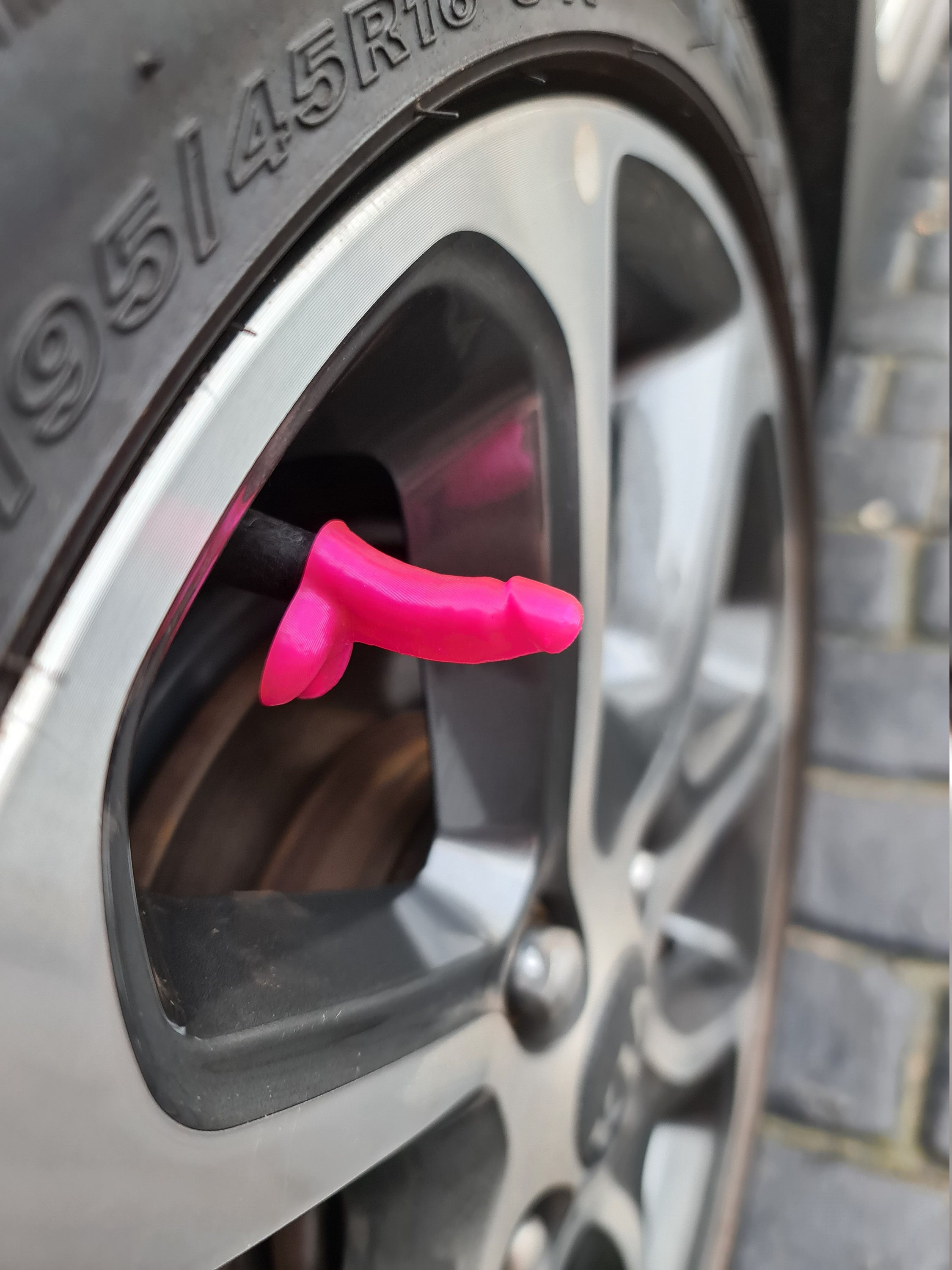 Bright Pink Novelty Valve Stem Tyre/Tire Cap Penis Etsy