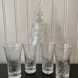 Barski - European Quality Glass Hand Cut - Cut Crystal | Made in Europe | Bell & 4 Matching Glasses