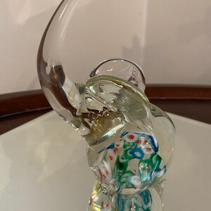 Millefiori Style Glass Elephant