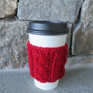 Knitting pattern for cup cozy, coffee cup cozy knitting, coffee cup sweater, cup cozy knitting pattern, easy knitting pattern, gift knitting