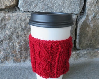 Knitting pattern for cup cozy, coffee cup cozy knitting, coffee cup sweater, cup cozy knitting pattern, easy knitting pattern, gift knitting