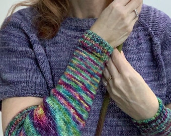 Warm Arms, arm warmer knitting pattern, gift knitting, winter knitting pattern, dk knitting pattern, accessory knitting pattern, dk yarn