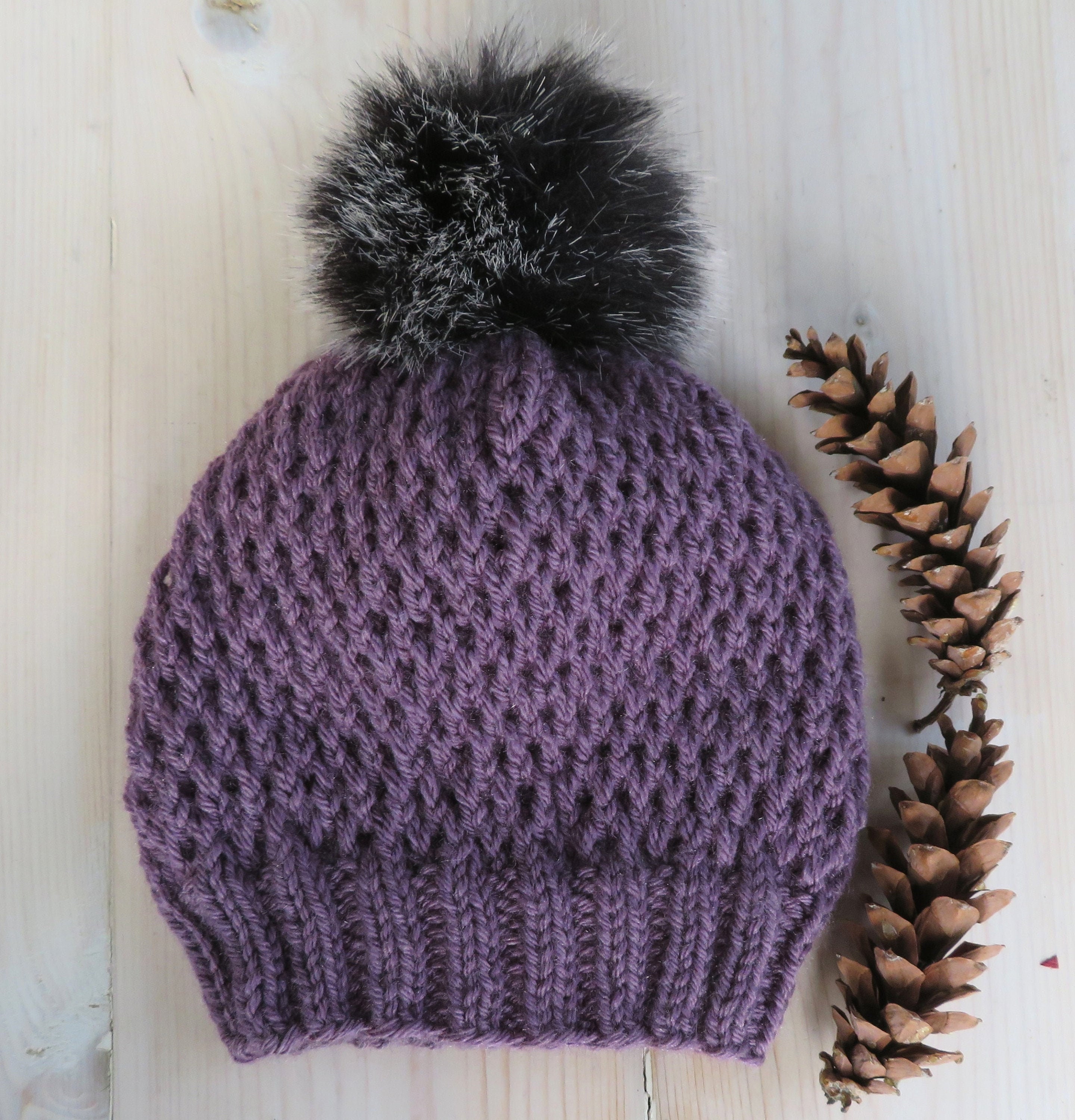 Pebble Street Hat Knitting Pattern, Winter Hat Knitting Pattern, Beanie Knitting Pattern, Easy