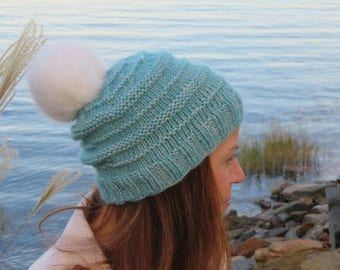 Easy Knit Beanie Pattern, Beginner Friendly Hat Knitting Pattern for Worsted Yarn