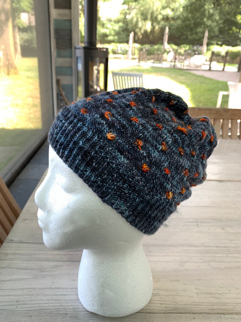 Little Snow Flowers Hat Knitting Pattern, Fingering Hat Pattern, Sock