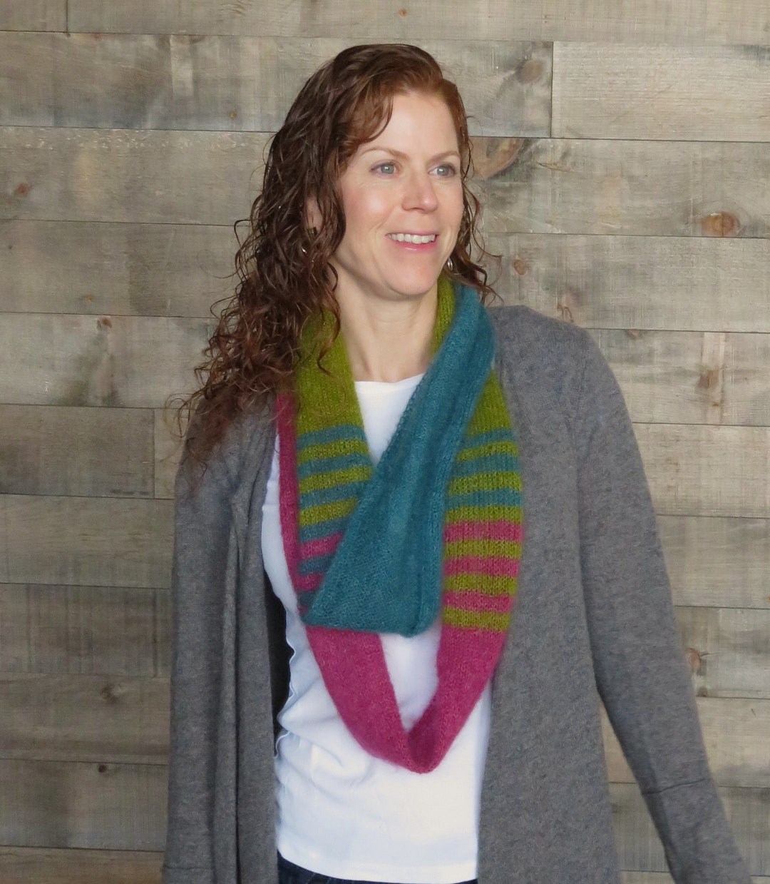 Flannel + Crochet Infinity Scarf { pattern review } - Stacy's Stitches