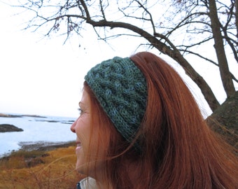 Knitting pattern, Cabled Headband with Saxon braid, cable headband knitting pattern, cable knitting pattern, braided, headband knitting
