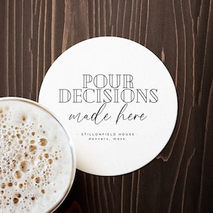 Personalized Heavy Pulpboard (2mm THICK) Custom Disposable Paper Coasters - Choose Your Design