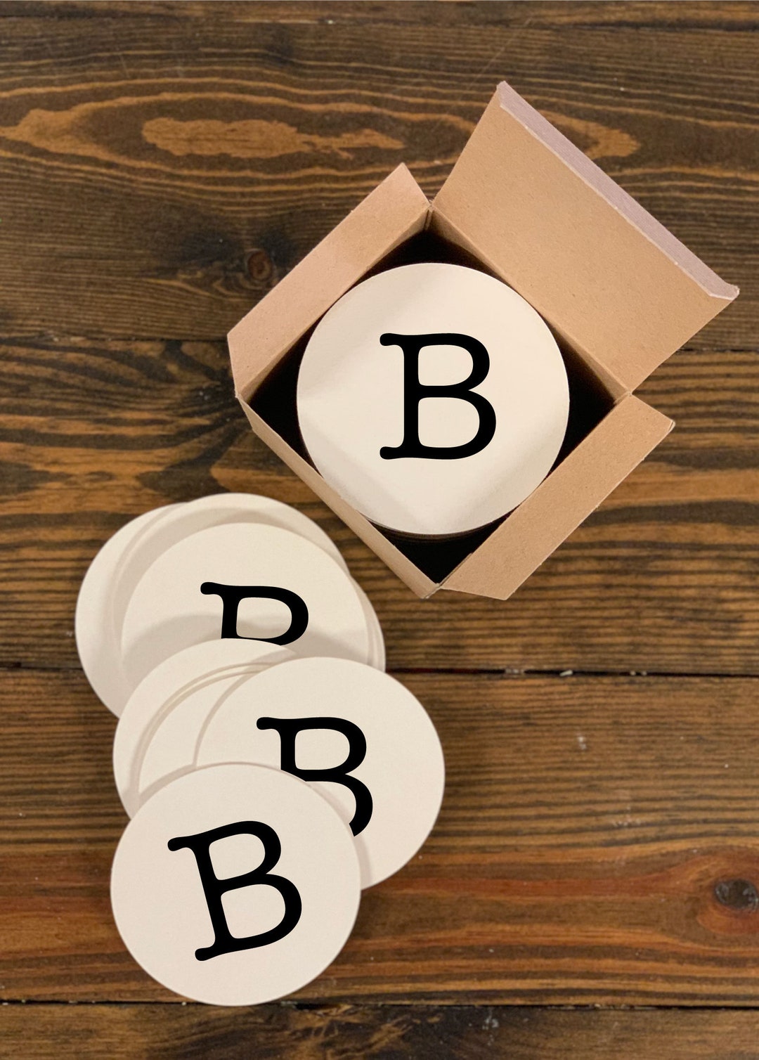 Coaster Gift Set Heavy Pulpboard 2mm THICK Custom Disposable Paper