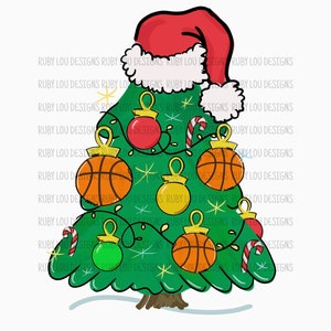 Basketball Weihnachtsbaum | digitaler Download | Sublimation | Weihnachten Sport | Druckbares Kunstwerk I Digitale Datei