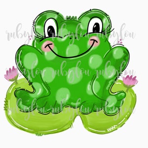 FROG dessiné à la main Frog Girl | téléchargement numérique Œuvre d’art imprimable I Fichier numérique