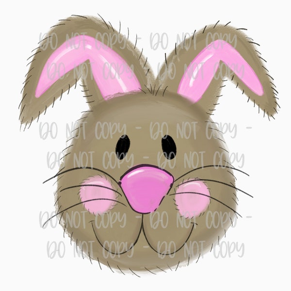 Cute Bunny | Easter hand painted rabbit | digital download | Sublimation designI Printable Artwork I Digital File