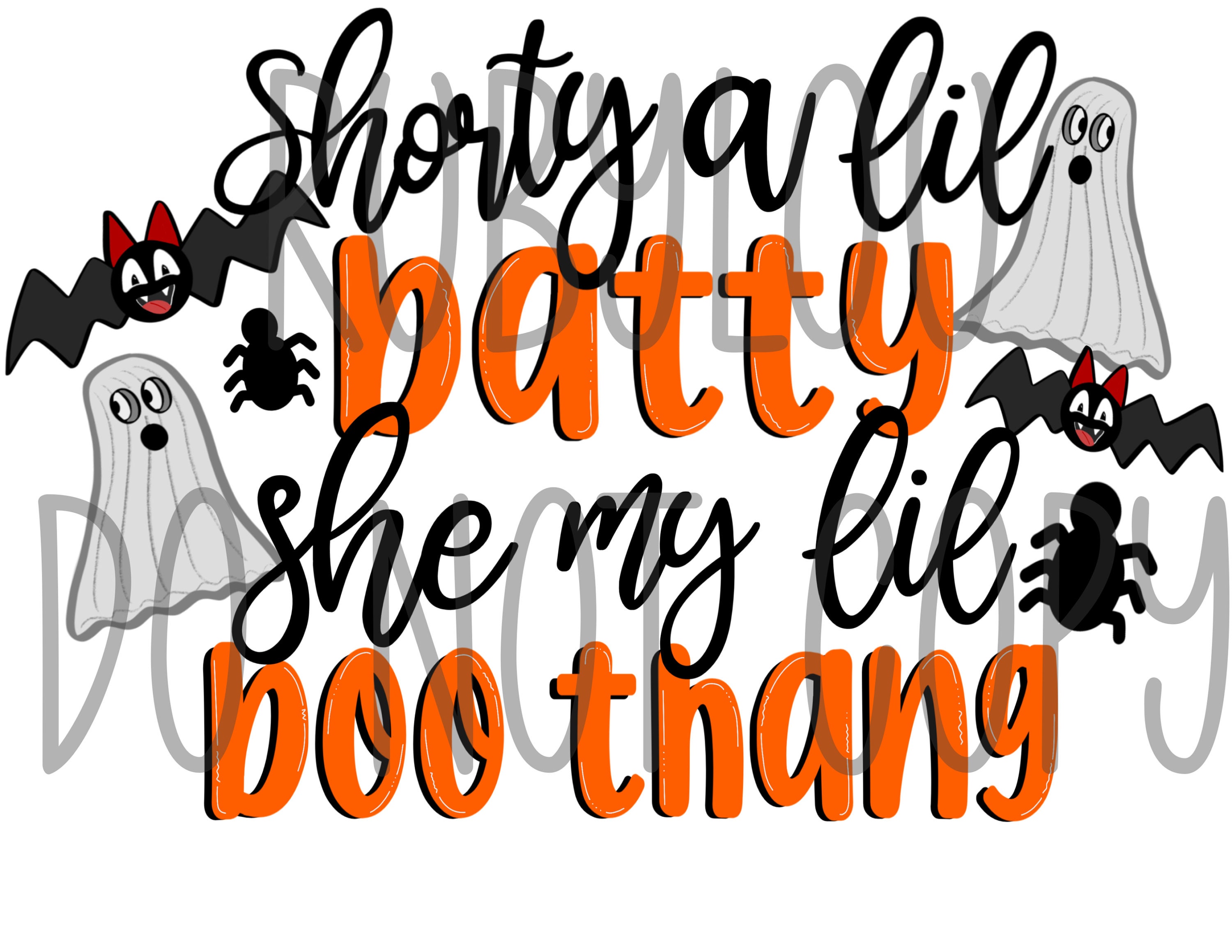 A Little Batty She My Lil' Boo Thang Halloween Parody T-Shirts